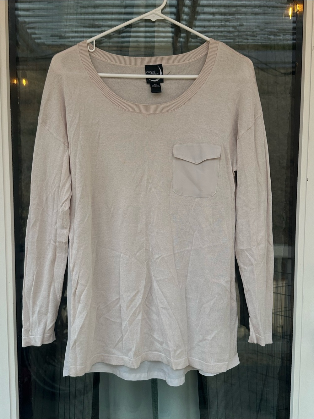 Cream Long Sleeve Top